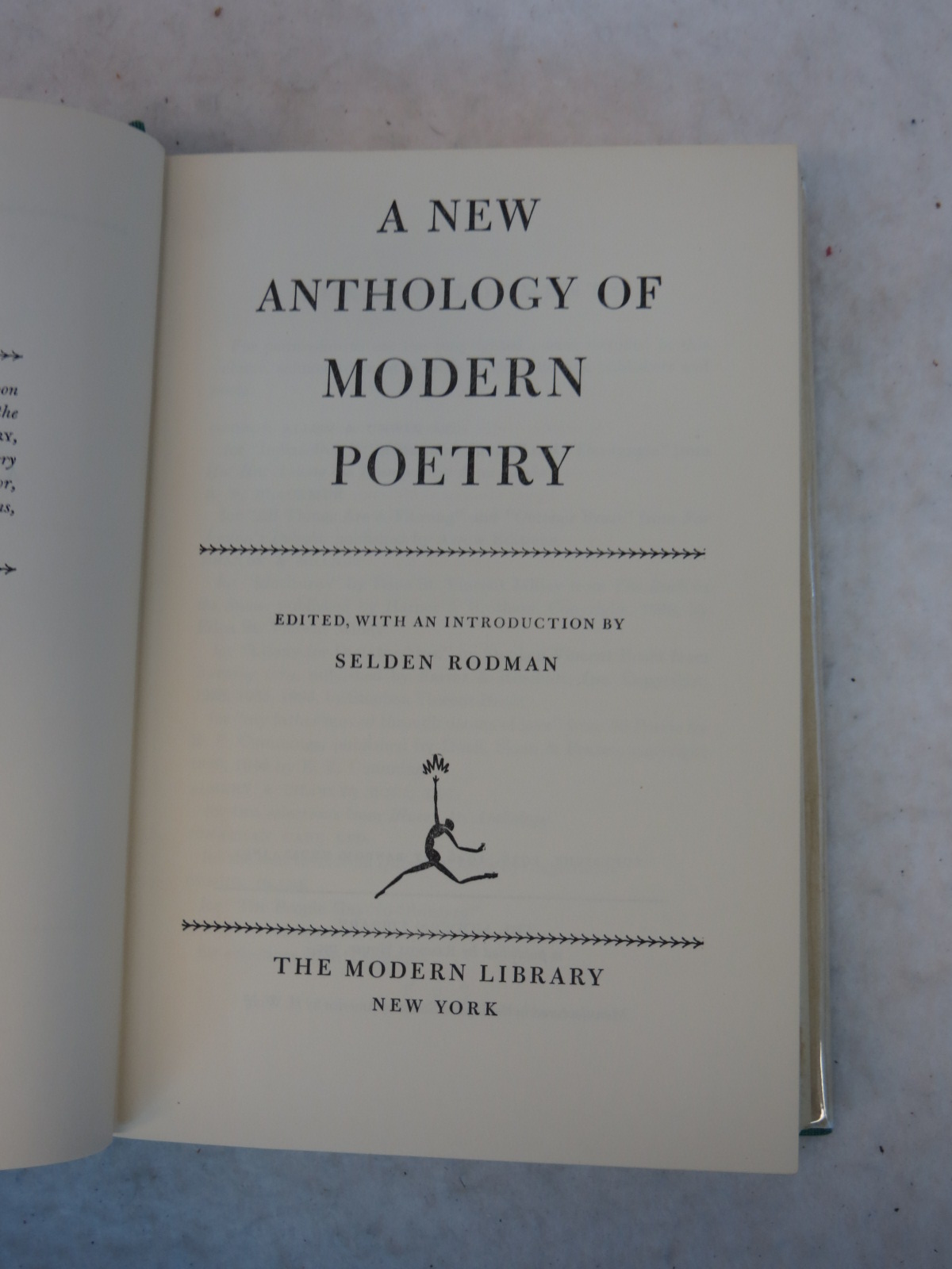 NEW ANTHOLOGY OF MODERN POETRY Modern Library Giant G46 eBay