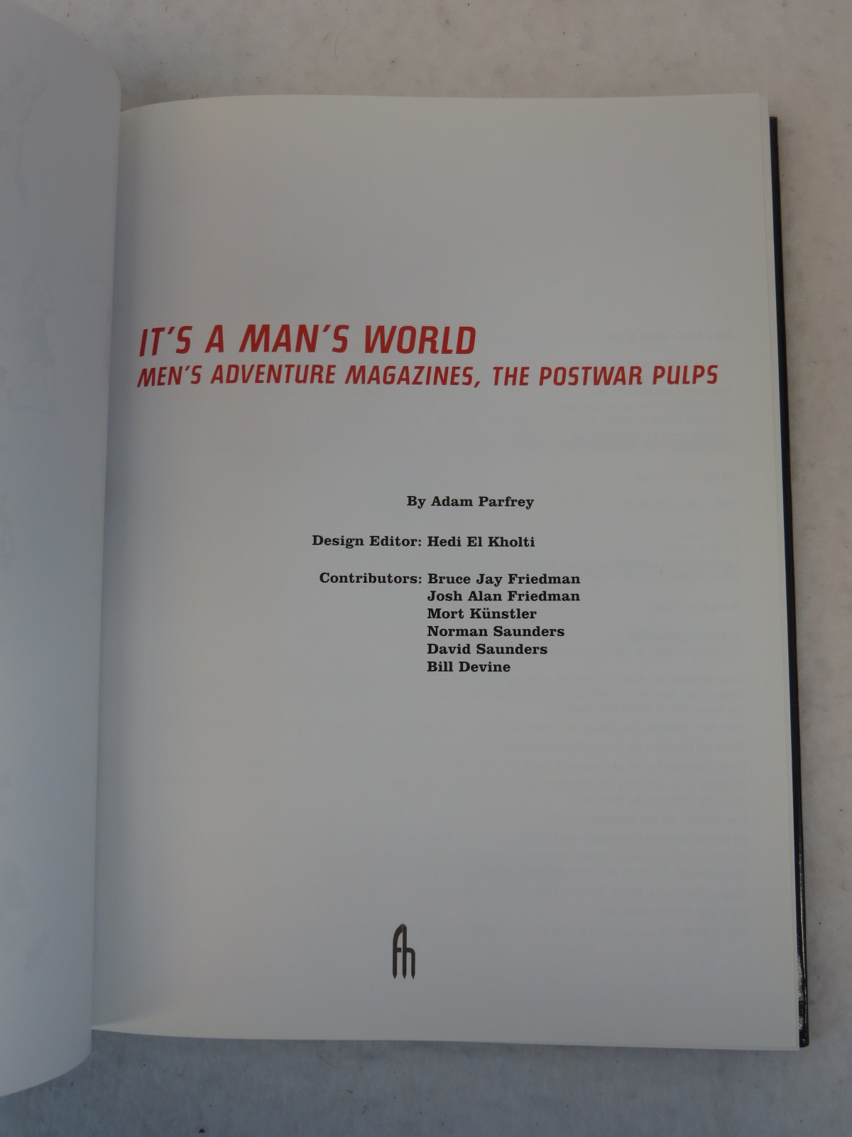 Adam Parfrey IT'S A MAN'S WORLD ハードカバー Adam Parfrey IT'S A