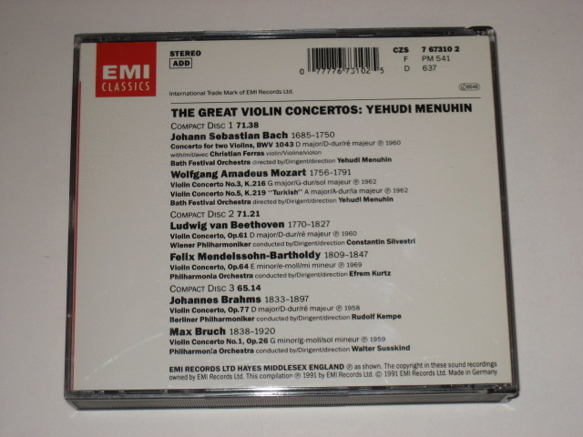 クラシック YEHUDI MENUHIN THE GREAT EMI RECORDINGS YEHUDI MENUHIN--THE GREAT EMI RECORDINGS - Classics Today