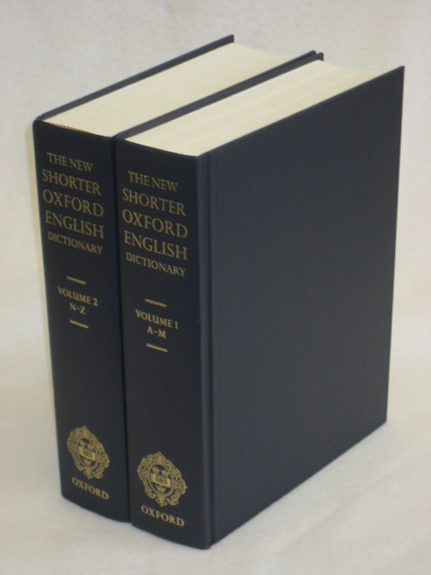 THE NEW SHORTER OXFORD ENGLISH DICTIONARY in 2 Vols Thumb Index 